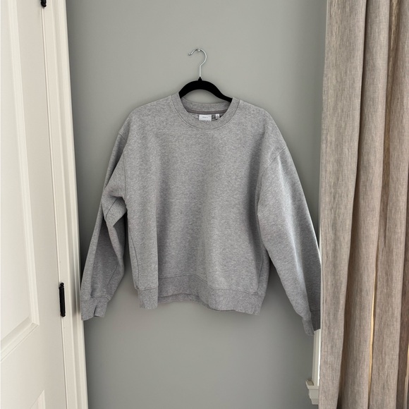 Aritzia Sweaters - Aritzia Cozy Sweatfleece Perfect Crew – Grey (Size L)